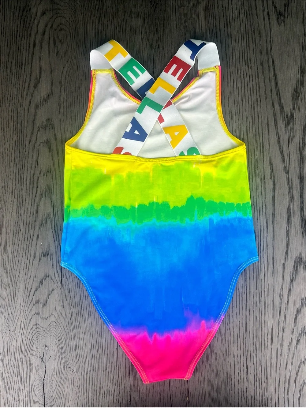 Stella McCartney Kids Rainbow Girls Swimsuit, Size 10